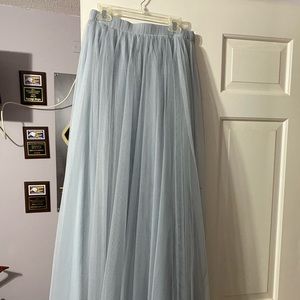 Floor length blue tool skirt M